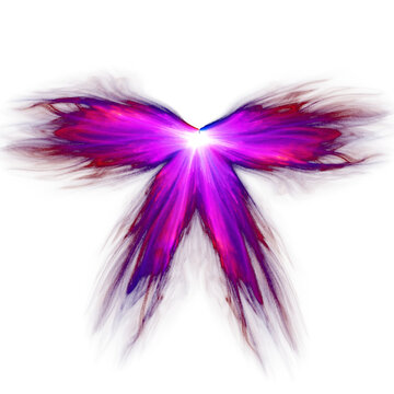 recommend clip art: Ethereal purple fairy wings, enchanting atmosphere, winx fate saga style