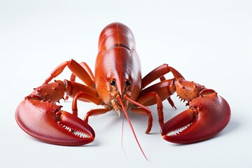 Lobster isolated on white background. Generative AI
