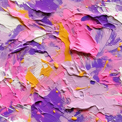 Fototapeta na wymiar Purple and pink oil colors paint surface seamless repeat pattern [Generative AI] 