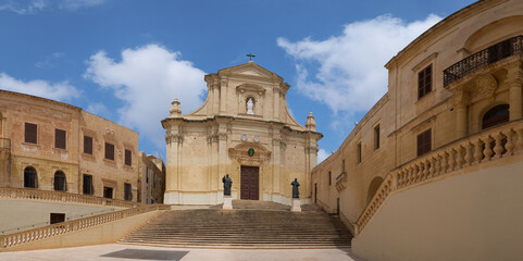 Fototapeta premium Victoria, Gozo Island, Malta: Cathedral of the Assumption in the Cittadella, also known as Citadel, Castello