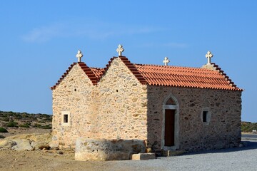 Pequeña capilla cerca del Monasterio de Moni Toplou, Creta