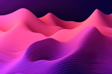 Abstract colorful minimalistic geometric background for design with smooth waves and color transitions from purple to pink. Ai generative.