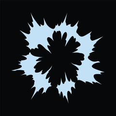 Explosion spark. Cartoon burst effect of vector comic boom and bang. Bomb blasts or explosive power energy flash on black, war game attacks animation