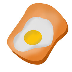 fried egg on a plate