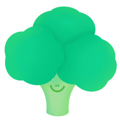 Cute vegetable characters : broccoli