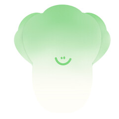 Cute vegetable characters : chinese cabbage