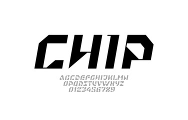 Abstract hi tech techno italic alphabet tilt font, for your future space design logo or brand name or game, vector illustration 10EPS