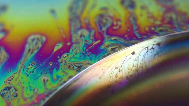 Macro colorful abstract background with bubbles.