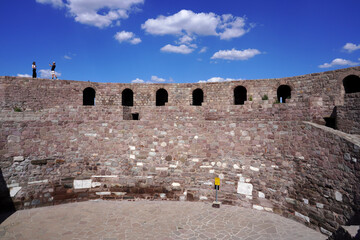 Ankara historical castle wall in ulus