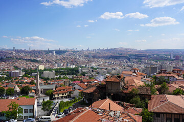Fototapeta na wymiar Ankara city view from ulus