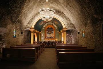 Fotobehang iglesia de las Minas de sal de Wieliczka © Hector