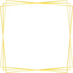 Square frame, golden lines, vector. Frame of golden squares.