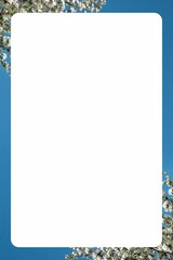 Creative and colored rectangle border with white background