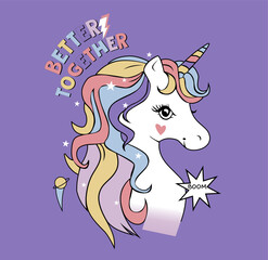 unicorn t shirt graphic design vector illustration \