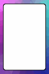 Creative and colored rectangle border with white background