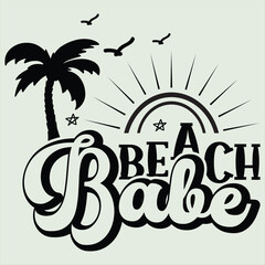 Fototapeta na wymiar Beach Babe SVG