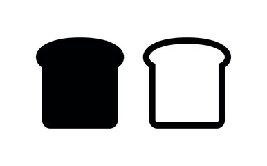 Icon of a slice of bread for a sandwich. Sliced piece of bread. Bread for toaster.