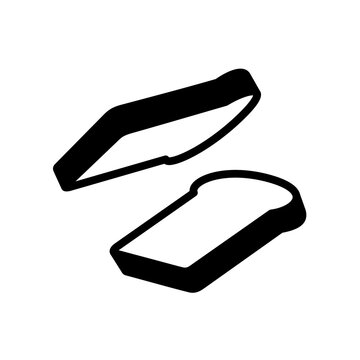 recommend clip art: Icon of a slice of bread for a sandwich. Sliced piece of bread. Bread for toaster.