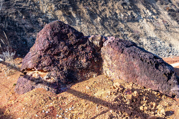 Bauxite open cast (open-pit) mine (martian landscape)