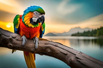 parrot on the branch