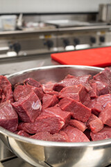 raw meat on a grill