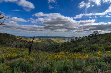 Algarve Mountain ,landscape with clouds