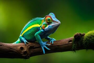 Naklejka na ściany i meble chameleon on a tree