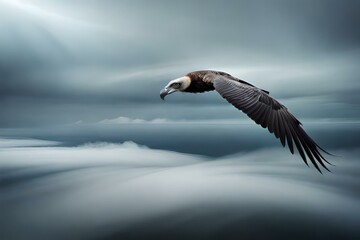 Fototapeta premium vulture in sky