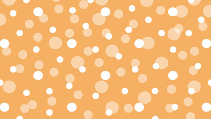 Fototapeta na wymiar White dots on orange background