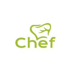 kitchen chef hat logo design vector
