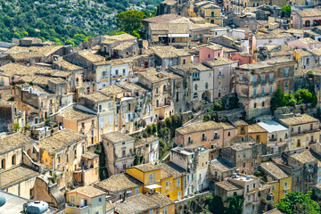 Fototapeta na wymiar View of Ragusa in Val di Noto, southern Sicily, Italy