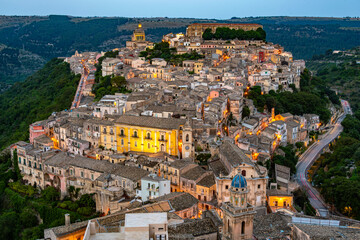 Fototapeta na wymiar View of Ragusa in Val di Noto, southern Sicily, Italy