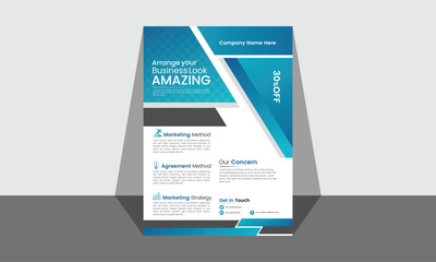 Free vector marketing flyer template. Creative modern corporate business flyer template.