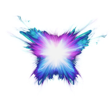 Cosmic galaxy fairy wings. Blue and purple glowing magic wings. Winx saga cosplay style.