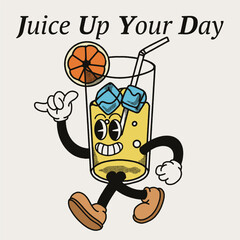Juice Up Your day With Juice Groovy Character Design