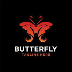 Butterfly logo. Luxury line logotype design. Universal premium butterfly symbol logotype.