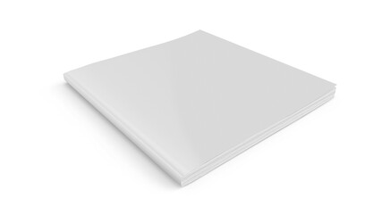 Magazine Catalog Brochure White Black Mock 3D-Illustration