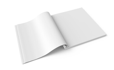 Broshures White Blank Isolated Set 3D Rendering