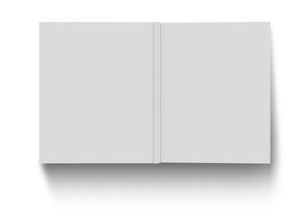 Open Book Blank White 3D Rendering