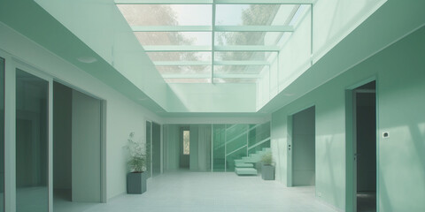 Colorful Empty Modern Architecture Interiors - Horizontal (liminal spaces)