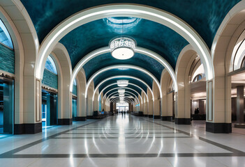 the ceiling of the airport