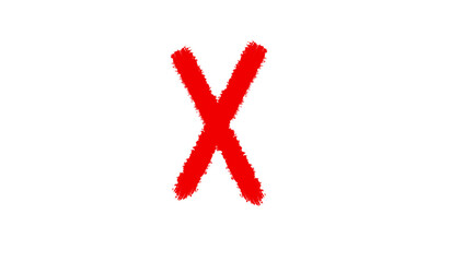 2d render of a red mark