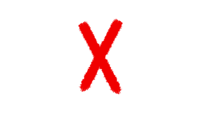 2d render of a red mark