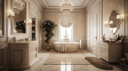 Luxurious Elegant bathroom interior