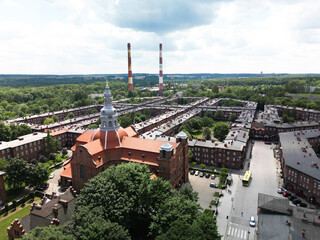 old area in the city with a church
