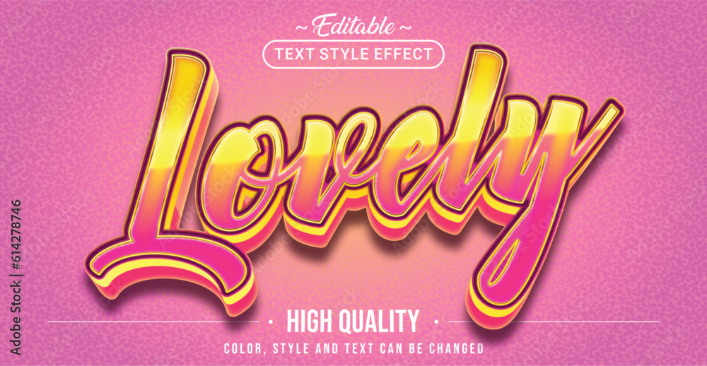 Aufkleber Editable text style effect - Lovely text style theme.