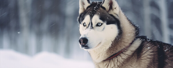  Siberian dog Husky portrait of a husky dog with blue eyes, generative ai