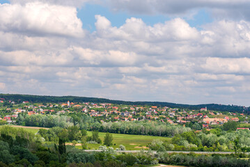 Fototapeta na wymiar The village of Sukoro in Hungary, view from the lookout.