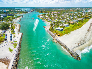 DuBois Park, Jupiter Beach and inlet, areal views, Florida © Martin Valigursky