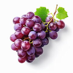 Fototapeta premium bunch of red grapes isolated on white background